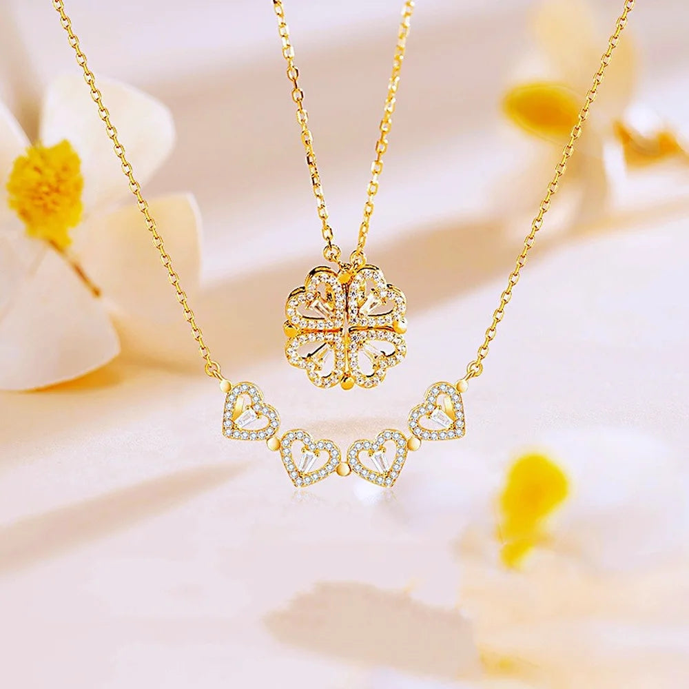 Collier Cœur-Trèfle Magique